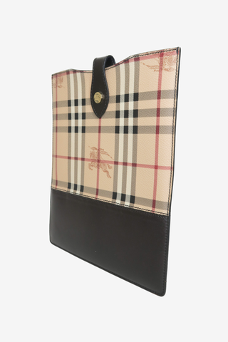 Burberry Haymarket Check Leather Trimmed iPad Case - Designer Accessories at The Find Luxury Resale - Vancouver, Canada