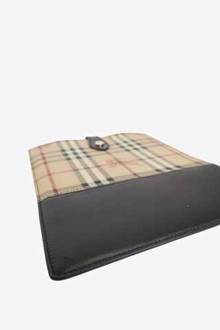 Burberry Haymarket Check Leather Trimmed iPad Case - Designer Accessories at The Find Luxury Resale - Vancouver, Canada