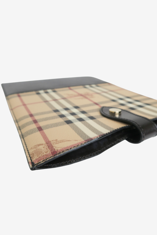 Burberry Haymarket Check Leather Trimmed iPad Case - Designer Accessories at The Find Luxury Resale - Vancouver, Canada