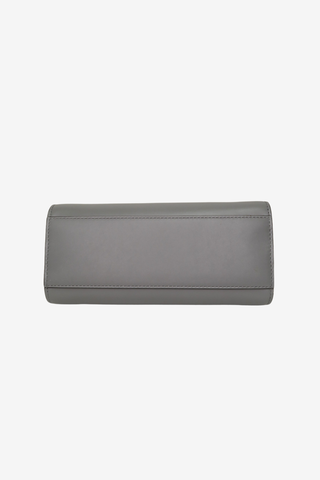 Gucci Grey Leather Small Nymphaea Bamboo Top Handle Bag - Designer Handbags at The Find Luxury Resale - Vancouver, Canada