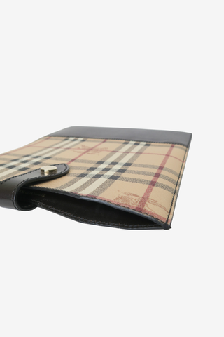 Burberry Haymarket Check Leather Trimmed iPad Case - Designer Accessories at The Find Luxury Resale - Vancouver, Canada