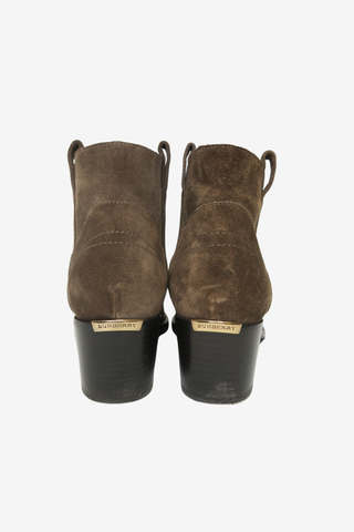 Burberry Suede Boots Sz 38 - Designer shoes at The Find Luxury Resale - Vancouver, Canada