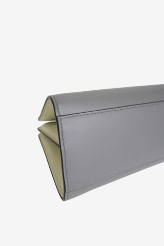 Gucci Grey Leather Small Nymphaea Bamboo Top Handle Bag - Designer Handbags at The Find Luxury Resale - Vancouver, Canada