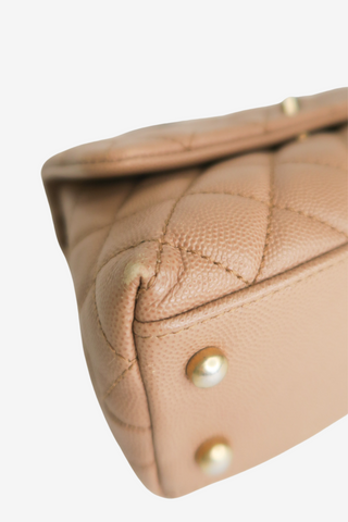 Chanel Lizard Trimmed Small Coco Top Handle Bag - Designer Handbags at The Find Luxury Resale - Vancouver, Canada