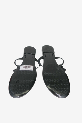 Salvatore Ferragamo Rubber Bow Accents Flip Flops sz 9 - Designer sandals at The Find Luxury Resale - Vancouver, Canada