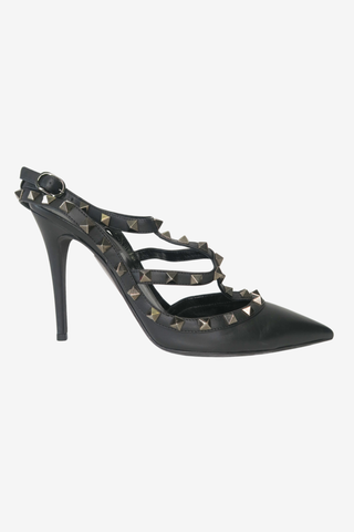 Valentino Rockstud Pointed Toe Caged Pumps sz 39 - Designer Pumps at The Find Luxury Resale - Vancouver, Canada