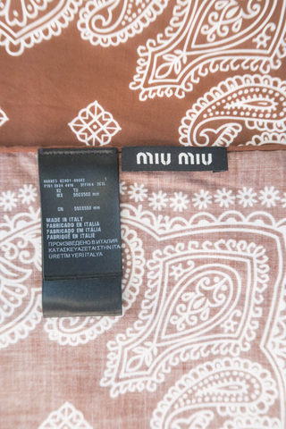 Miu Miu Bandana Scarf - Designer Scarves at The Find Luxury Resale - Vancouver, Canada