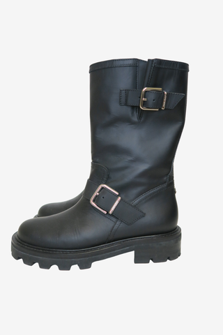 Jimmy Choo Moto Boots Sz 36.5 - Designer shoes at The Find Luxury Resale - Vancouver, Canada