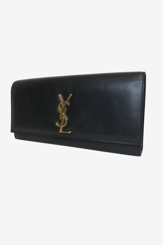 Saint Laurent Leather Cassandre Clutch - Designer clutch at The Find Luxury Resale - Vancouver, Canada