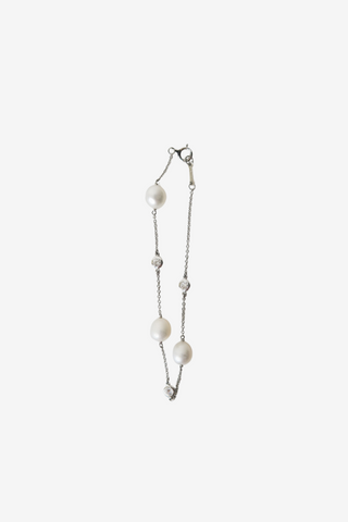 Tiffany & Co Paloma Picasso Pearl Diamond Platinum Bracelet - Designer Bracelets at The Find Luxury Resale - Vancouver, Canada