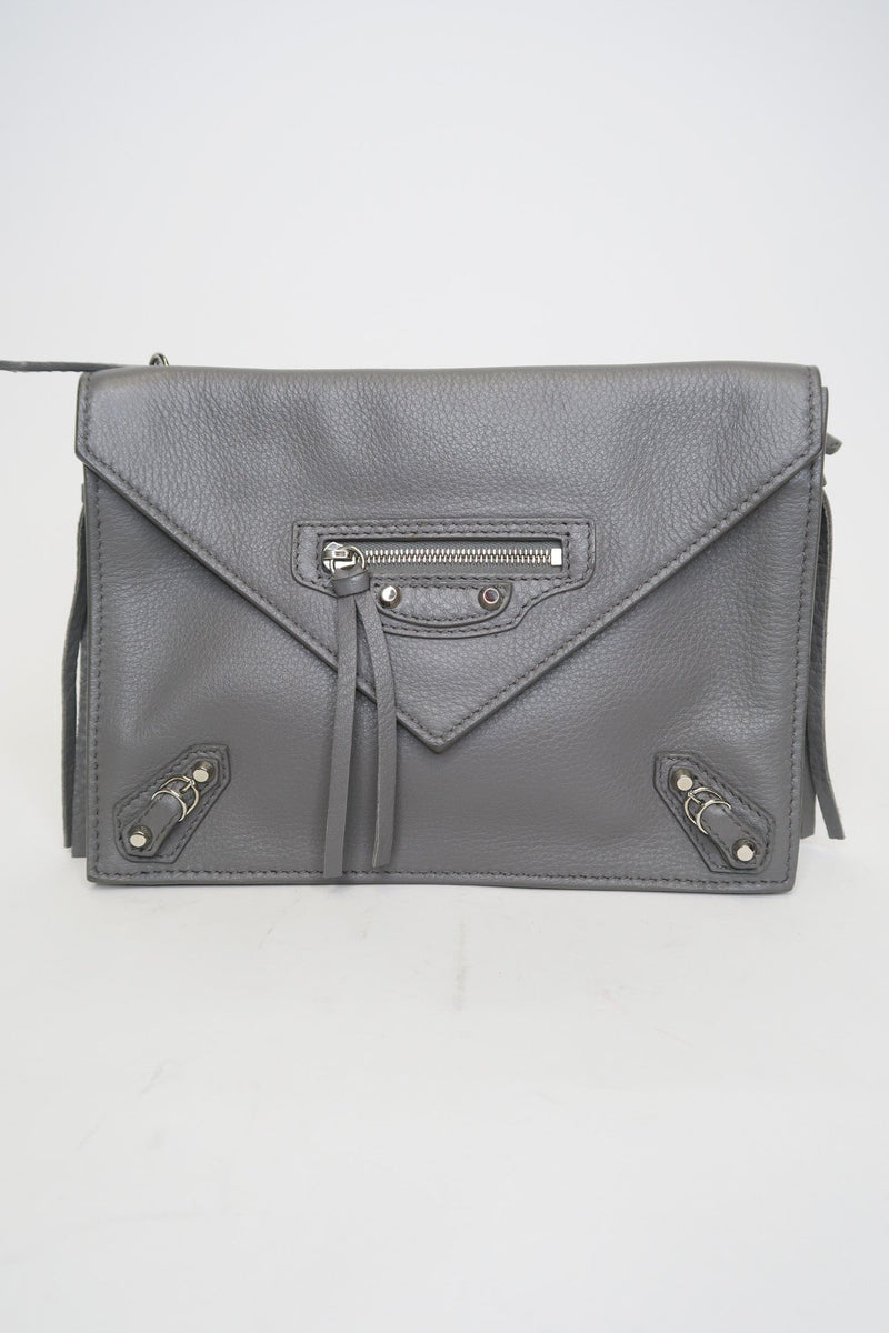 Balenciaga Black Papier Mini Triple Leather Crossbody Bag Pony