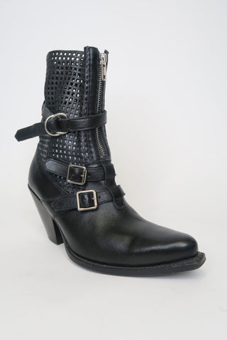 Celine Leather Moto Boots sz 36 - Designer Boots at The Find Luxury Resale - Vancouver, Canada