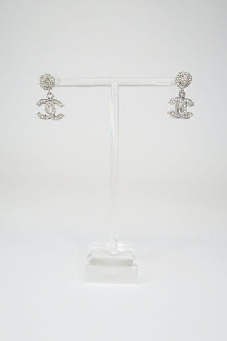 Chanel Strass CC Drop Earrings - Designer Earrings at The Find Luxury Resale - Vancouver, Canada