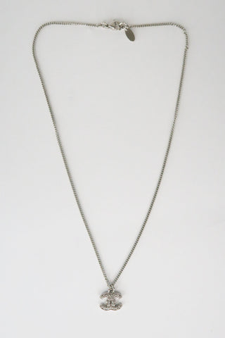Chanel Strass CC Pendant Necklace - Designer Necklaces at The Find Luxury Resale - Vancouver, Canada