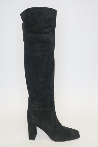 Gianvito Rossi Suede Boots sz 41 - Designer Boots at The Find Luxury Resale - Vancouver, Canada