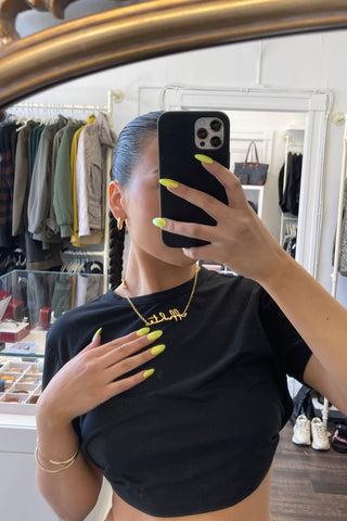Off-White Lettering Logo Pendant Necklace - Designer Necklaces at The Find Luxury Resale - Vancouver, Canada