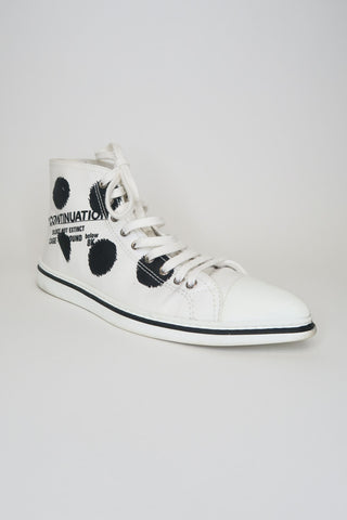 Prada Canvas Graphic Print Sneakers sz 36.5 - Designer Sneakers at The Find Luxury Resale - Vancouver, Canada