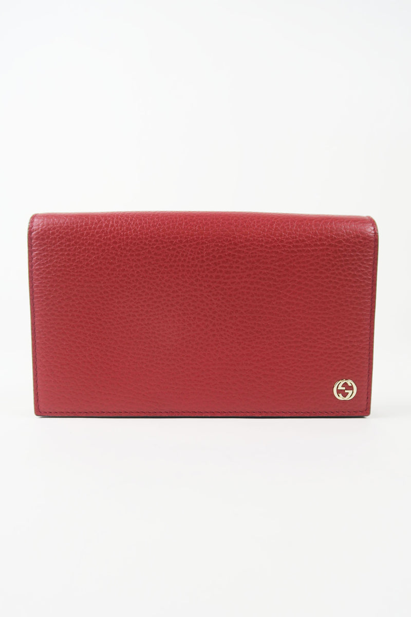 Gucci Red Leather Betty Wallet on Chain Gucci