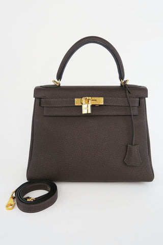 Hermes Togo Kelly II Retourne 28 - Designer Handbags at The Find Luxury Resale - Vancouver, Canada