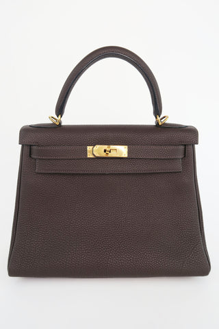Hermes Togo Kelly II Retourne 28 - Designer Handbags at The Find Luxury Resale - Vancouver, Canada