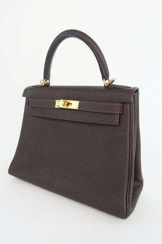 Hermes Togo Kelly II Retourne 28 - Designer Handbags at The Find Luxury Resale - Vancouver, Canada