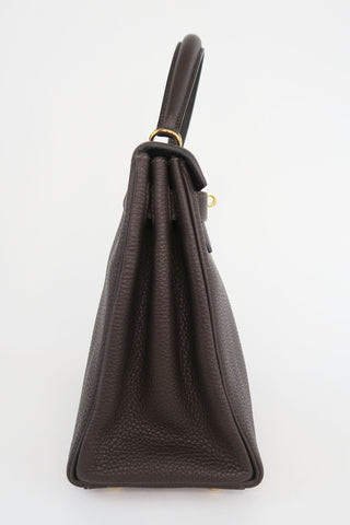 Hermes Togo Kelly II Retourne 28 - Designer Handbags at The Find Luxury Resale - Vancouver, Canada