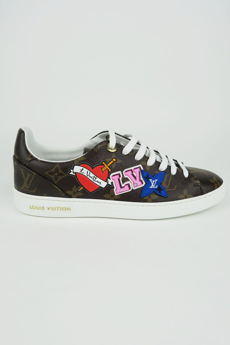 Louis Vuitton Signature Monogram Sneakers With Patches sz 37.5 – The Find  Studio