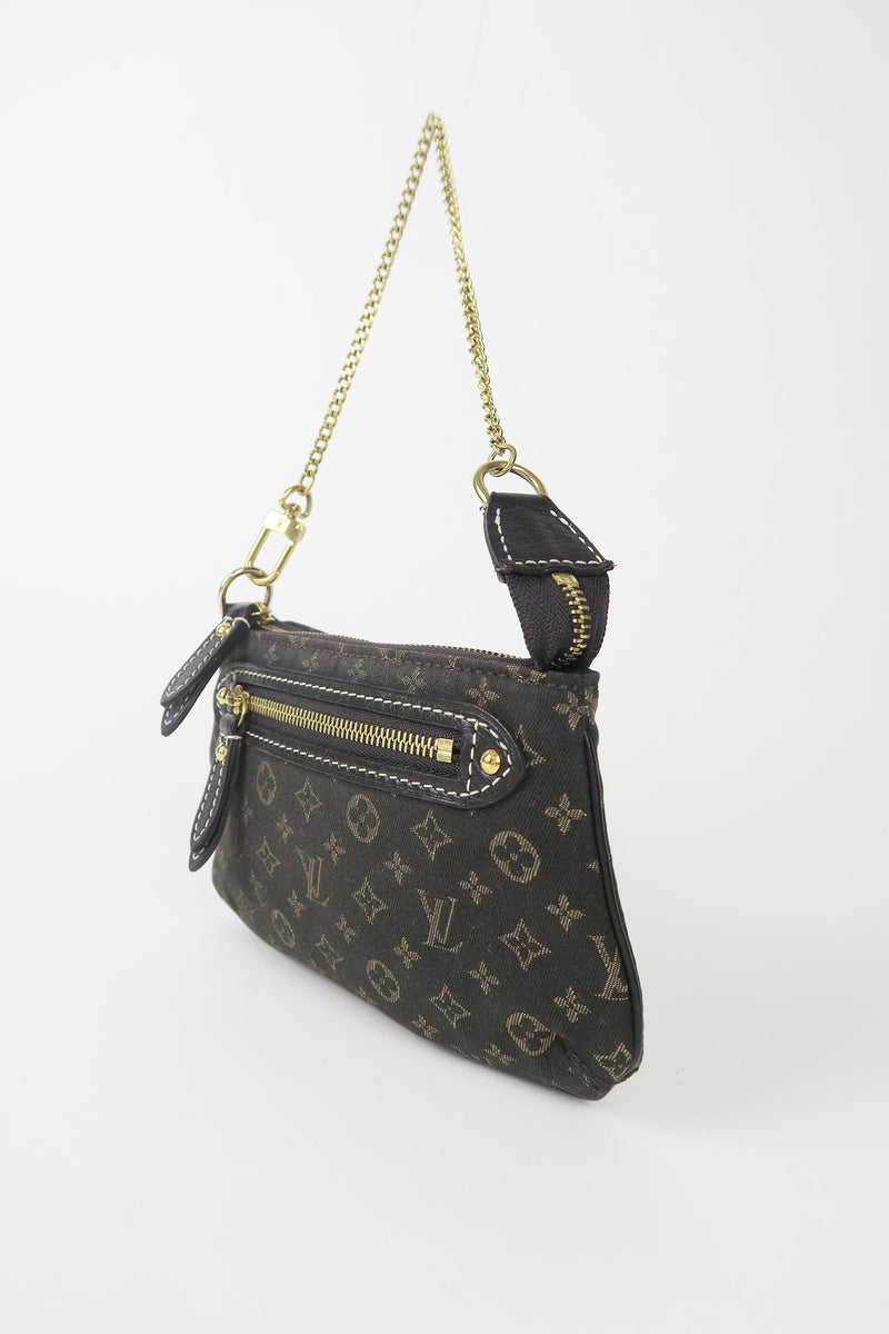 Louis Vuitton Vintage - Monogram Mini Lin Pochette Bag - Black
