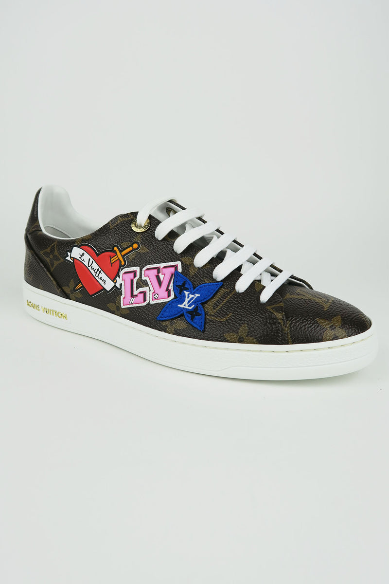 Louis Vuitton Signature Monogram Sneakers With Patches sz 37.5 – The Find  Studio