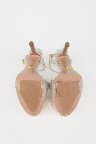 Prada Crystal Platform Sandals sz 37 - Designer Pumps at The Find Luxury Resale - Vancouver, Canada