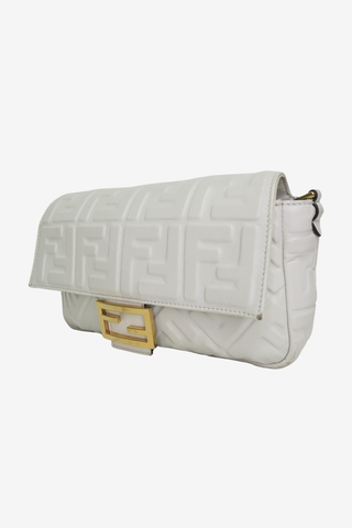 Fendi White Leather Baguette - Designer Handbags at The Find Luxury Resale - Vancouver, Canada