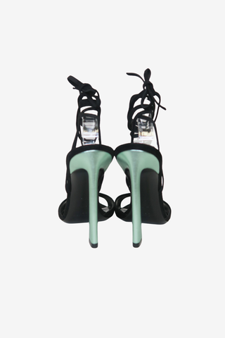 Saint Laurent Suede Sandal sz 37.5 - Designer shoes at The Find Luxury Resale - Vancouver, Canada