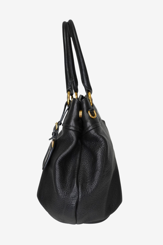 Prada Black Vitello Daino Tote Bag - Designer Handbags at The Find Luxury Resale - Vancouver, Canada