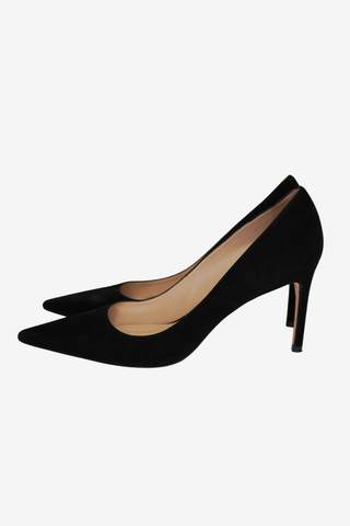 Stuart Weitzman Black Suede sz 8 - Designer pumps at The Find Luxury Resale - Vancouver, Canada