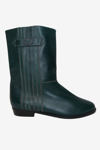 Gucci Green Leather Boots sz 38.5 - Designer boots at The Find Luxury Resale - Vancouver, Canada
