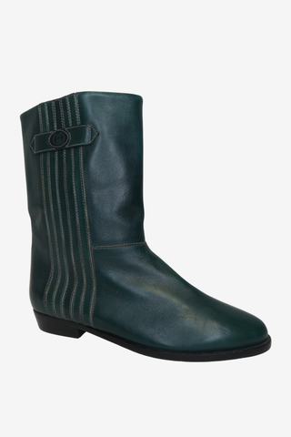 Gucci Green Leather Boots sz 38.5 - Designer boots at The Find Luxury Resale - Vancouver, Canada