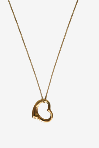 Tiffany & Co, Vintage 18K Open Heart Pendant Necklace - Designer Necklaces at The Find Luxury Resale - Vancouver, Canada