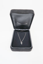 Tiffany & Co. Tiffany Small Diamond Metro Cross Necklace