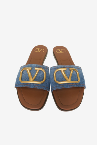 Valentino VLogo Slides sz 38 - Designer sandals at The Find Luxury Resale - Vancouver, Canada