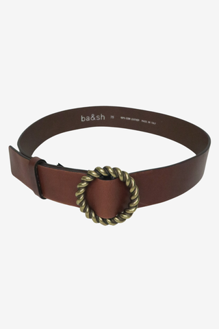 Ba&sh Brown Leather Belt sz 75 - Designer belt at The Find Luxury Resale - Vancouver, Canada