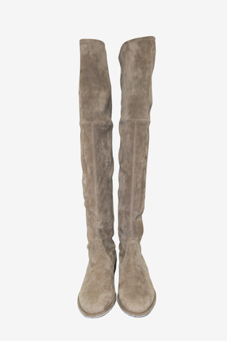 Stuart Weitzmann Beige Boots Sz 7 - Designer shoes at The Find Luxury Resale - Vancouver, Canada