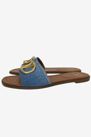 Valentino VLogo Slides sz 38 - Designer sandals at The Find Luxury Resale - Vancouver, Canada