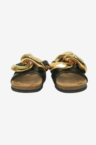 J.W. Anderson Leather Chain-Link Accents Slides sz 37 - Designer shoes at The Find Luxury Resale - Vancouver, Canada
