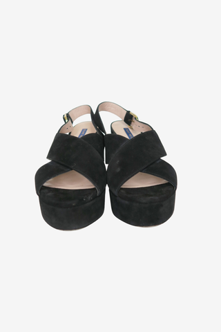 Stuart Weitzman Suede Sandals Sz 7.5 - Designer shoes at The Find Luxury Resale - Vancouver, Canada