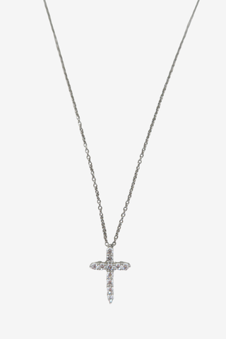 Tiffany Mini Cross Pendant Necklace - Designer Necklaces at The Find Luxury Resale - Vancouver, Canada