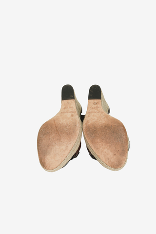 Burberry House Check Pattern Jute Pumps sz 37 - Designer shoes at The Find Luxury Resale - Vancouver, Canada