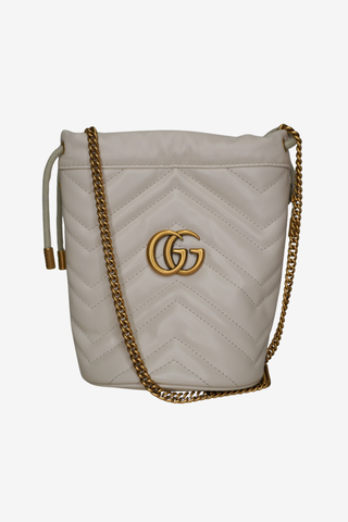 Gucci Mini Marmont Bucket Shoulder Bag - Designer Crossbody at The Find Luxury Resale - Vancouver, Canada