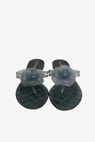 Chanel PVC Slides sz 37 - Designer sandals at The Find Luxury Resale - Vancouver, Canada