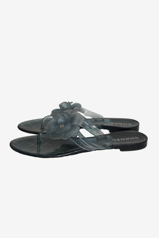 Chanel PVC Slides sz 37 - Designer sandals at The Find Luxury Resale - Vancouver, Canada