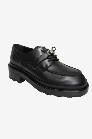 Hermes Black Kelly Loafers sz 35.5 - Designer Loafer at The Find Luxury Resale - Vancouver, Canada